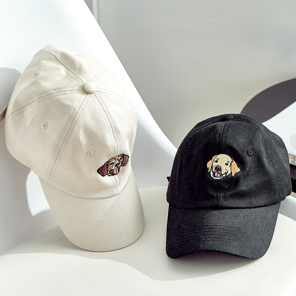 Custom Embroidered Pet Hat Pet Photo Personalized Dog Hat Gift for Pet Lover