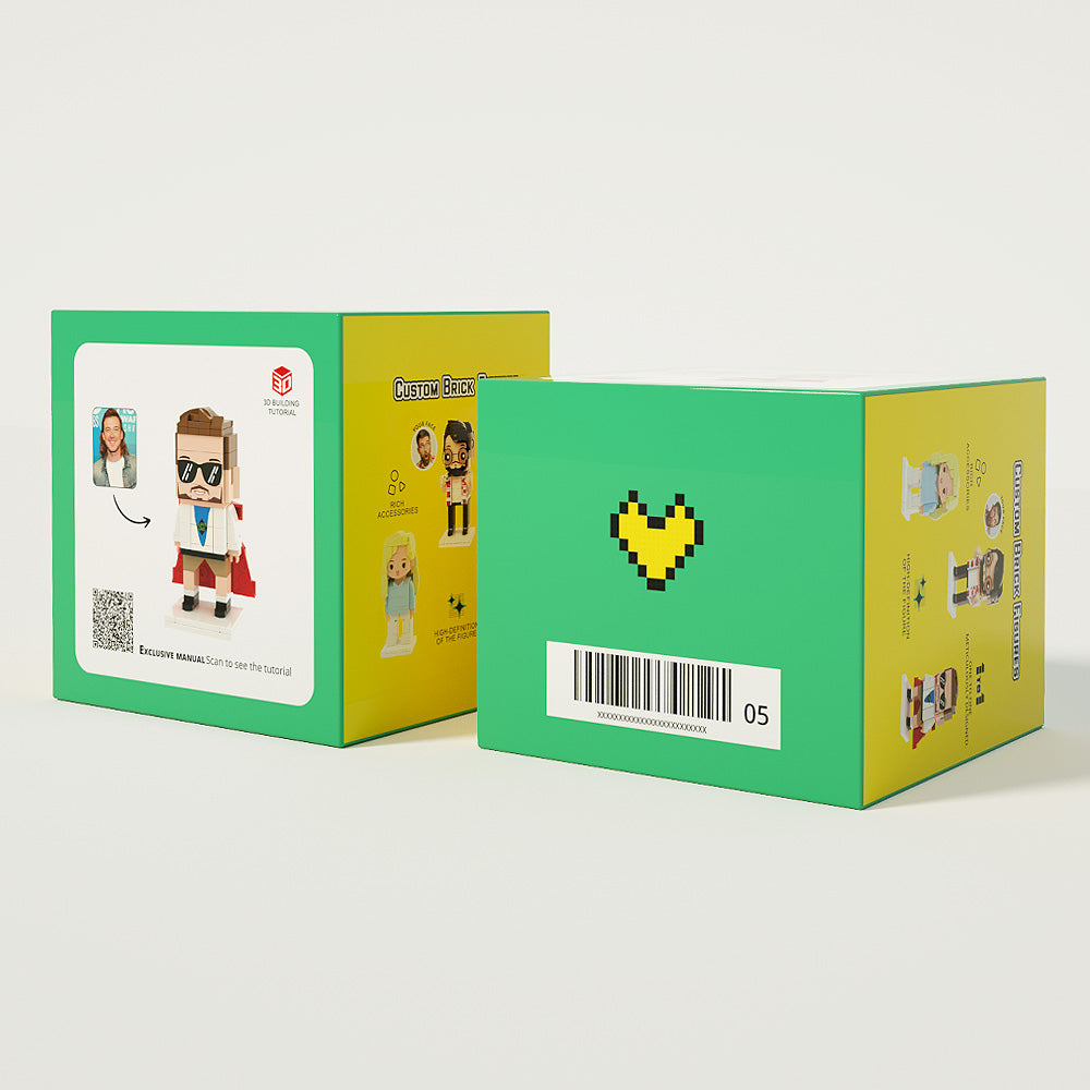 Gifts for Girlfriends Full Body Customizable 3 People Custom Brick Figures Photo Frame Small Particle Block