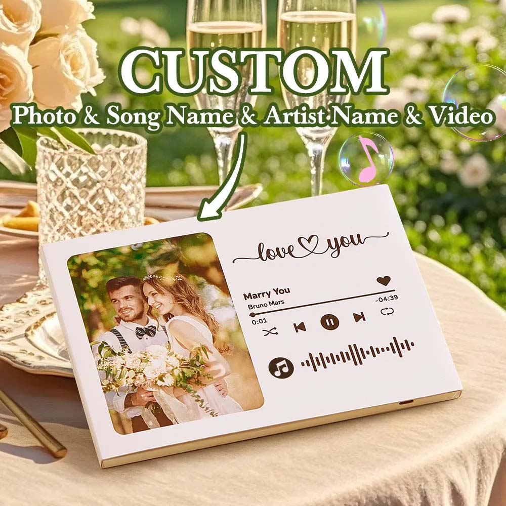 Personalized Video Greeting Card – Custom Video Brochure & Video Book Gift for Your Lover. Upload Your Video for a Unique, Memorable Surprise!