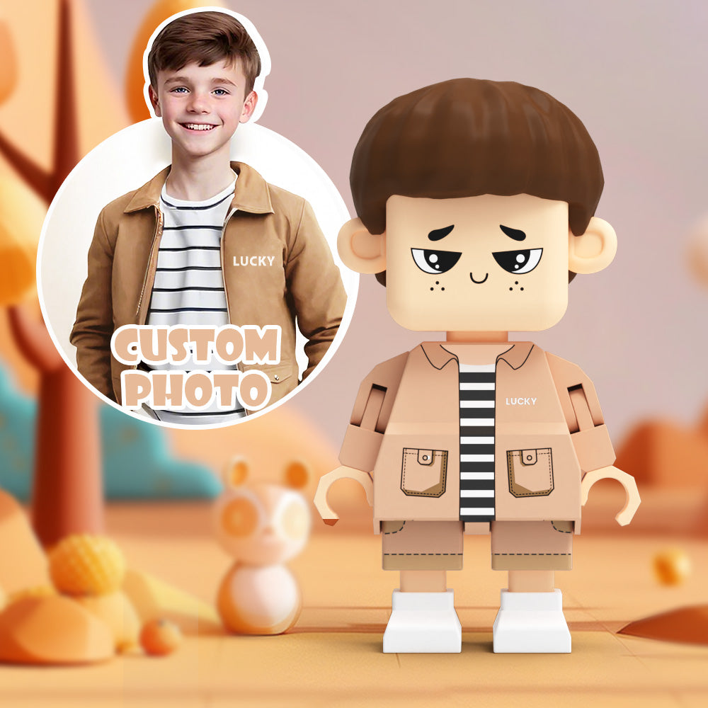 Fully Customizable Cute Giant Minifigs Personalized Full-Body Brick Figure Gift for Boy Production Time: 7–10 Working Days