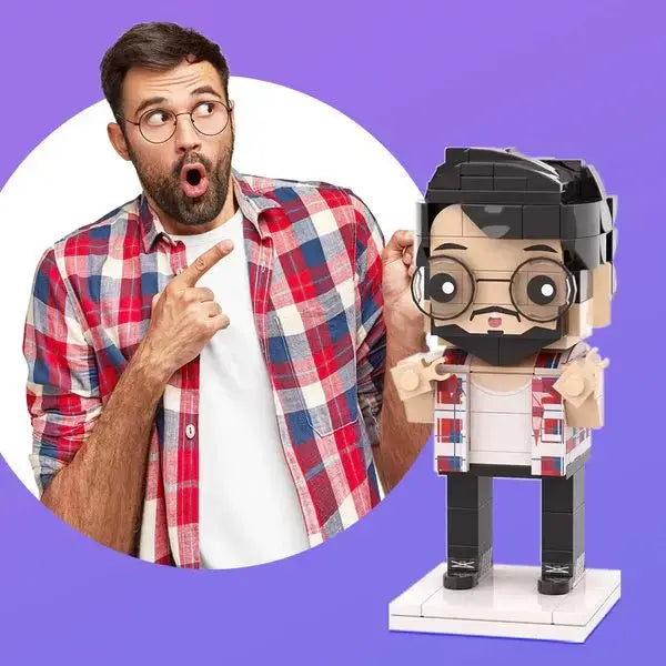 Custom Brick Figures 3D Preview Personalized Photo Brick Figures DIY Create Your Own Small Particle Block Toy