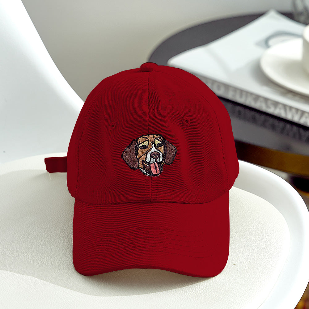 Custom Embroidered Pet Hat Pet Photo Personalized Dog Hat Gift for Pet Lover