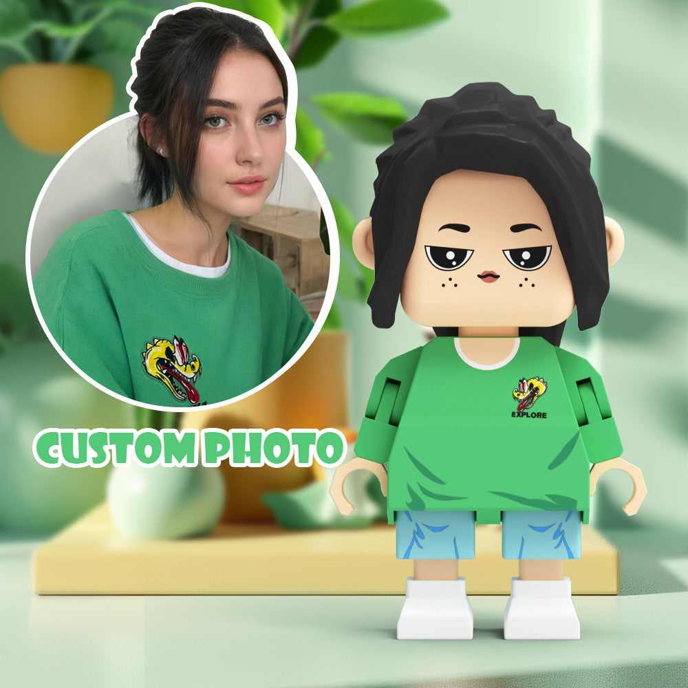 Fully Customizable Cute Giant Minifigs Personalized Full-Body Brick Figure Gift for Her Production Time: 7–10 Working Days